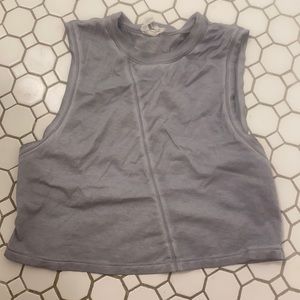 Grey Lululemon crop top